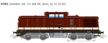 ESU 31767 - H0 - Diesellok V 112, DR, Ep. IV - AC/DC-Sound